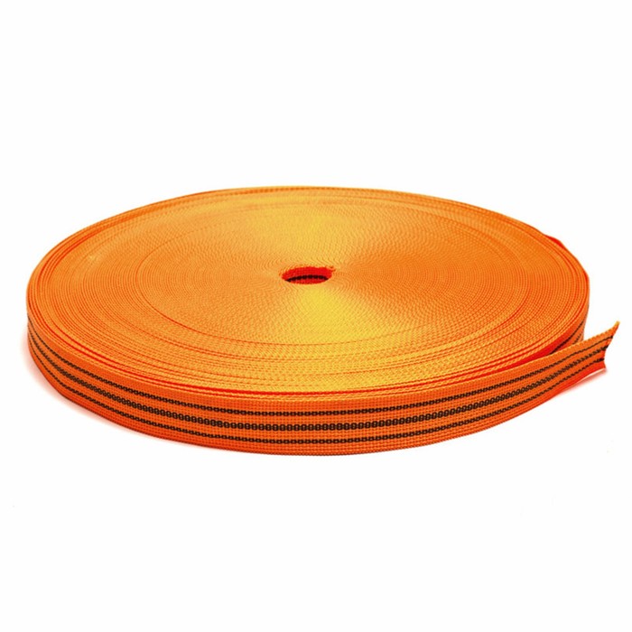 Стропа буксировочная Сервис Ключ, оранжевая, 6 т, ширина 50 мм, 100 м