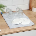 Коврик для сушки посуды Доляна «Лофт», 38×50 см, микрофибра, цвет светло-серый - фото 1066957