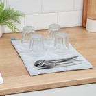 Коврик для сушки посуды Доляна «Лофт», 30×40 см, микрофибра, цвет светло-серый - фото 319271397