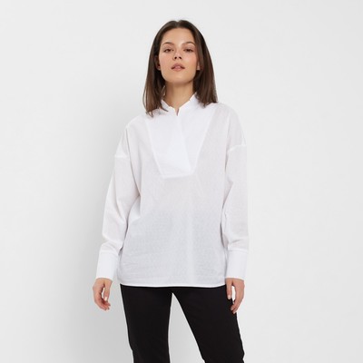 Рубашка женская MINAKU: Cotton collection цвет белый, р-р 46-48