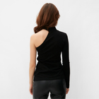 Лонгслив женский на одно плечо MINAKU: Basic line цвет чёрный, размер 40 - фото 78512