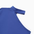 Лонгслив женский на одно плечо MINAKU: Basic line цвет синий, размер 40 - фото 63809