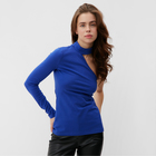 Лонгслив женский на одно плечо MINAKU: Basic line цвет синий, размер 46 - фото 63839