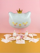 Воздушный шар фольгированный 24" «Милый котёнок с короной» 9352083