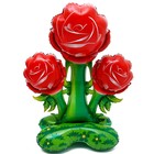 Шар фольгированный 63" «Букет красных роз», на подставке, под воздух - фото 319271665