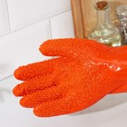 Перчатки резиновые для чистки овощей, рыбы, размер ONE SIZE - Фото 5