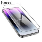 Защитное стекло Hoco для iPhone 14 Pro, с рамкой для установки, полный клей, 0.33 мм, 9H 9285579 - фото 16783540