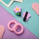 Набор для волос «Ариадна», 2 резинки, 2 зажима, весенний цветочек (комплект 6 шт) - фото 22022196
