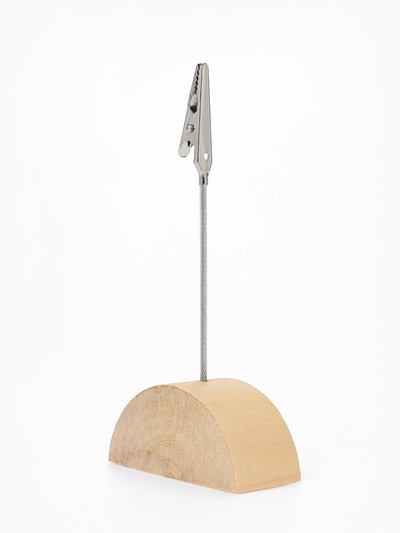 Подставка под ценник, фото «Прищепка», с зажимом, 2.5×2.5×11 см, цвет серебро