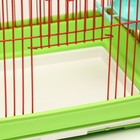 Клетка для птиц большая, крыша-домик (с наполнением), 35 х 28 х 53 см, зеленый 9425803