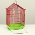 Клетка для птиц большая, крыша-домик (с наполнением), 35 х 28 х 53 см, зеленый 9425803