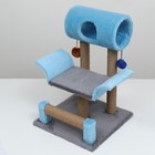 Комплекс для кошек с когтеточкой "Васька", с лежанкой и тоннелем, 45 х 46 х 75 см, микс - фото 24550476