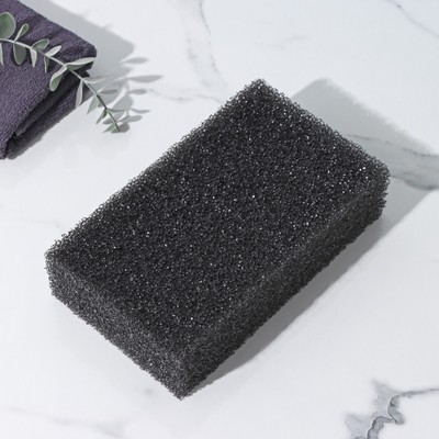 Губка для тела «Секрет красоты», жёсткая, антицеллюлитная, чёрная