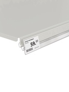 Ценникодержатель полочный двухпозиционный LST, 988 мм, прозрачный - Фото 3