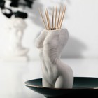 Подставка для зубочисток «Женское тело» мрамор чёрно-белый - Фото 1