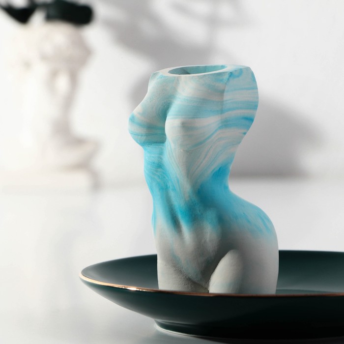 Подставка для зубочисток «Женское тело» мрамор синий - фото 1907630263
