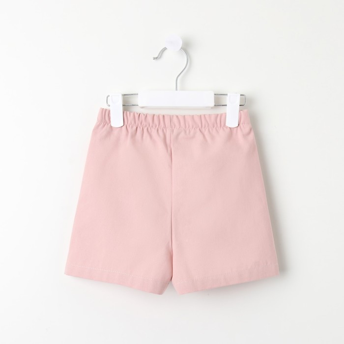 Шорты для девочки MINAKU цвет пыльно-розовый, рост 98 см - фото 1907630299
