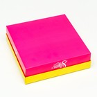 Коробка складная, "Весенняя мимоза"  20 х 20 х 6 см (комплект 5 шт) - фото 31409760