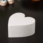 Фальшярус для торта «Сердце», d=20 см, h=10 см, цвет белый - фото 10257060