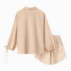 Комплект женский (блузка, шорты) MINAKU: Casual Collection цвет бежевый, р-р 48 - Фото 13