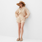 Комплект женский (блузка, шорты) MINAKU: Casual Collection цвет бежевый, р-р 48 - Фото 3