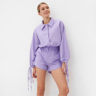 Комплект женский (блузка, шорты) MINAKU: Casual Collection цвет сиреневый, размер 42 - фото 319272424