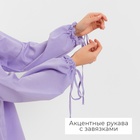 Комплект женский (блузка, шорты) MINAKU: Casual Collection цвет сиреневый, размер 48 9281270