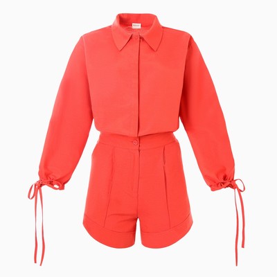 Костюм женский (блузка, шорты) MINAKU: Casual Collection, красный, размер 42