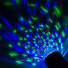 Световой прибор «Хрустальный шар» 7.5 см, свечение RGB, 220 В, чёрный - Фото 4