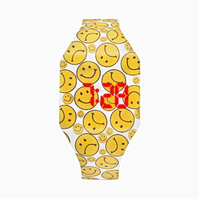 Часы наручные электронные «Смайл», детские, ремешок силикон, l-23.5 см