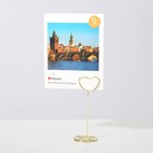 Ценникодержатель с зажимом «Сердце», 3,3×3,3×8,3 см, цвет золото - фото 9271448