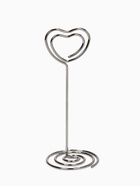 Подставка под ценник, фото «Сердце», с зажимом, 3.3×3.3×8.3 см, цвет серебро - Фото 2