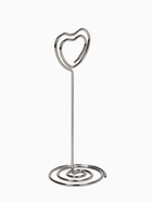 Подставка под ценник, фото «Сердце», с зажимом, 3.3×3.3×8.3 см, цвет серебро - Фото 3