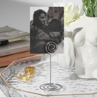 Подставка под ценник, фото «Круг», с зажимом, 3.3×3.3×8.3 см, цвет серебро - Фото 2