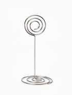 Подставка под ценник, фото «Круг», с зажимом, 3.3×3.3×8.3 см, цвет серебро - Фото 1