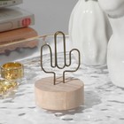 Ценникодержатель с зажимом «Кактус», 4×4×5,5 см, цвет чернёное золото - Фото 3