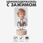 Ценникодержатель с зажимом «Кактус», 4×4×5,5 см, цвет чернёное золото - Фото 1