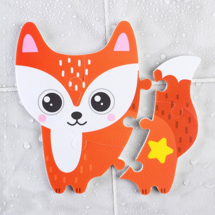 Макси-пазлы для игры в ванне «Лисичка Элла», 5 деталей в рамке, EVA 60369