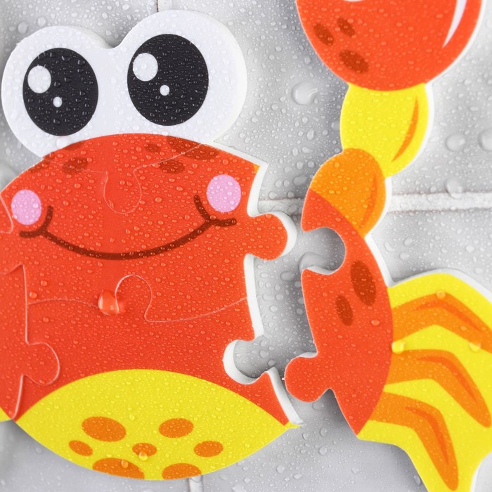 Макси-пазлы для игры в ванне «Крабик Робин», 5 деталей в рамке, EVA 60370