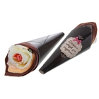 Полотенце сувенирное рожок "Collorista" Белая роза 25 х 25 см - 2 шт, микрофибра - Фото 1