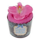 Полотенце сувенирное пироженка "Collorista" Орхидея в розовом пралине, 30х30 см, хлопок - Фото 1