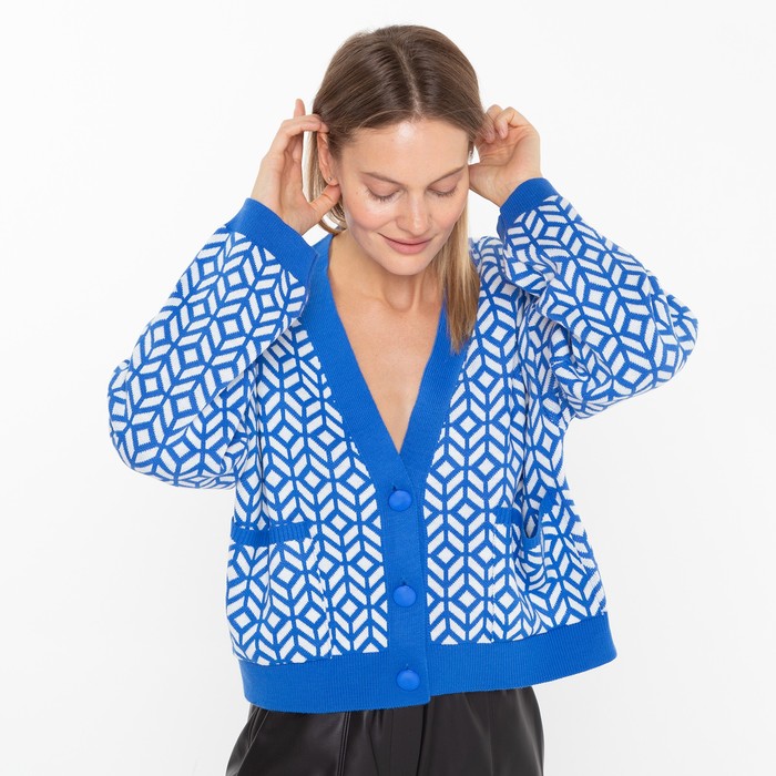 Кардиган женский, цвет ярко-синий, размер ONE SIZE (42-46) 60374