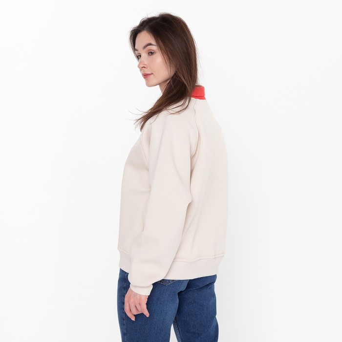 Cвитшот женский НАЧЁС, цвет тёмно-бежевый, размер L (44-46) 60378