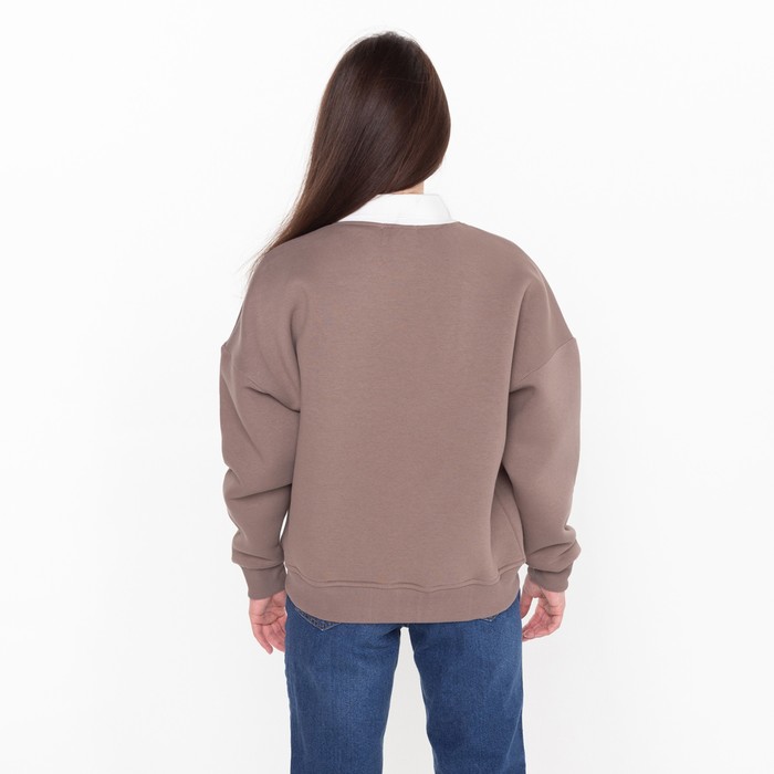 Свитшот женский НАЧЁС, цвет коричневый, размер M (42-44) 60379
