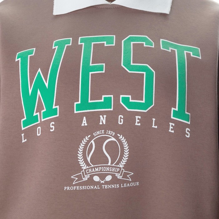 Свитшот женский НАЧЁС, цвет коричневый, размер L (44-46) 60380