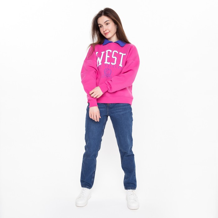 Свитшот женский НАЧЁС, цвет розовый, размер L (44-46) 60382