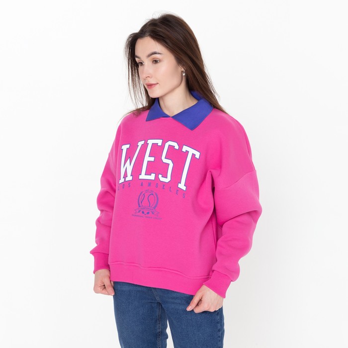 Свитшот женский НАЧЁС, цвет розовый, размер L (44-46) 60382