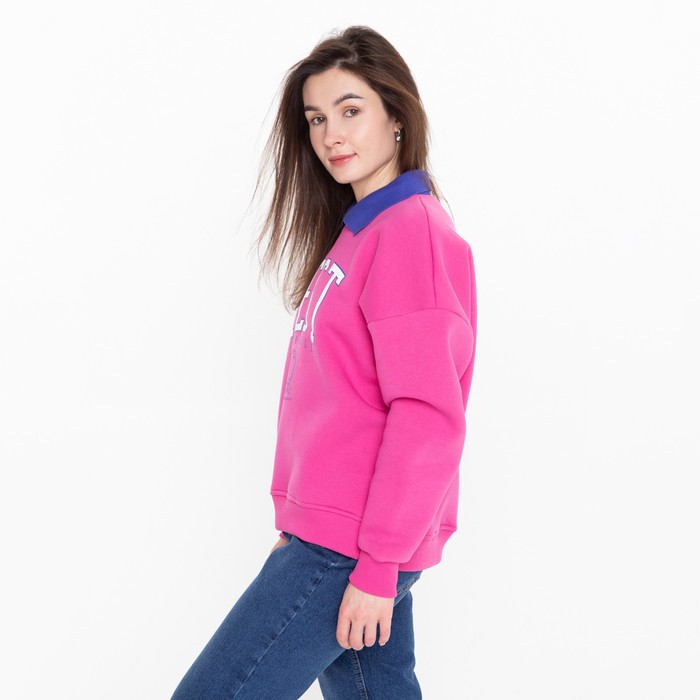Свитшот женский НАЧЁС, цвет розовый, размер L (44-46) 60382