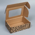 Коробка сборная с окном «Лучший из лучших», бурый ,24х8х16 см (5 шт) - фото 805317485