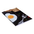 Книга для записи кулинарных рецептов А5, 48 листов "Сытный завтрак ", обложка мелованный картон, тиснение фольгой, ламинация Soft Touch - Фото 2